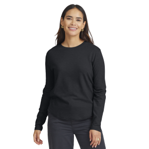 Women's Soft Merino Long Sleeve Tee - True Black