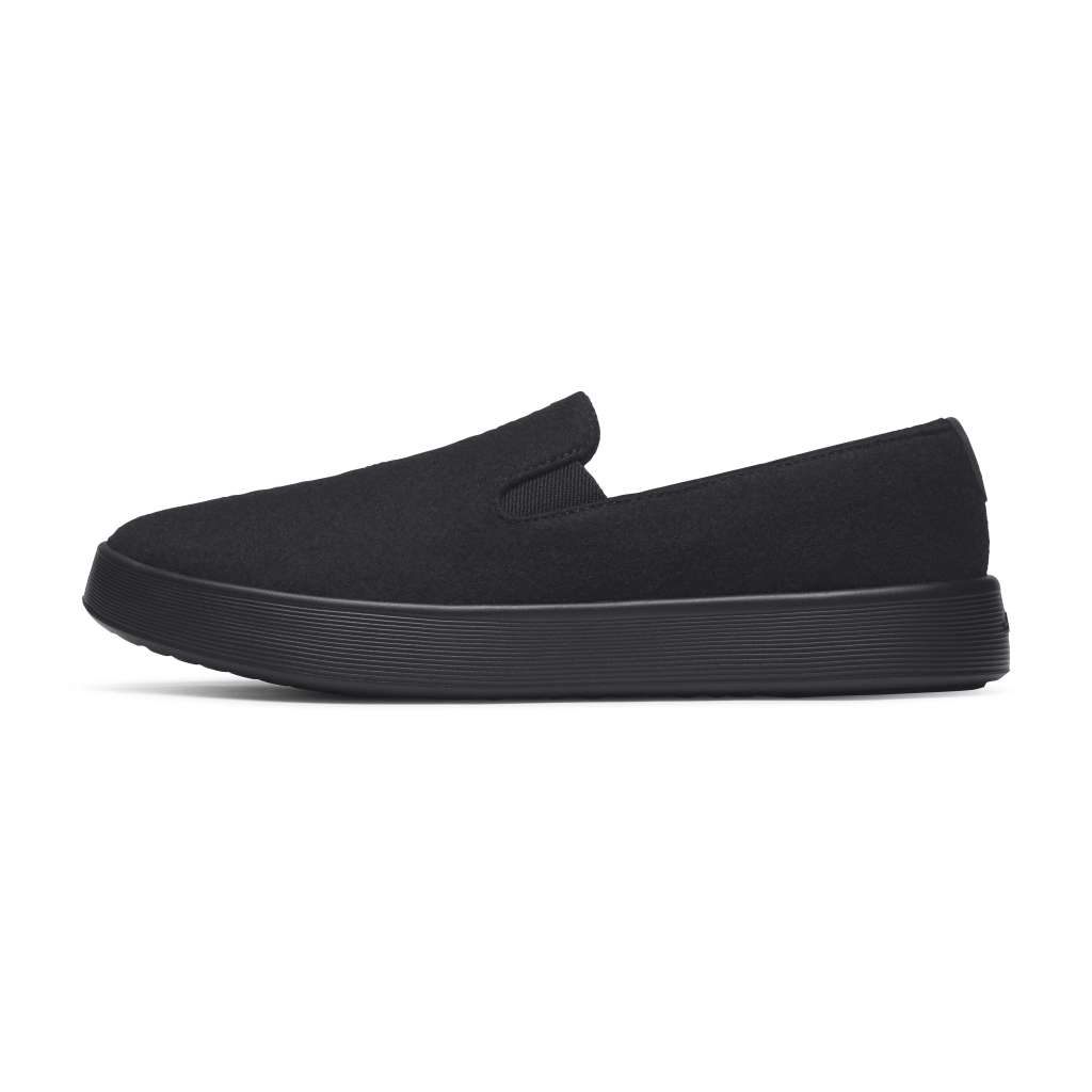 Women's Wool Cruiser Slip On - Natural Black (Natural Black Sole)