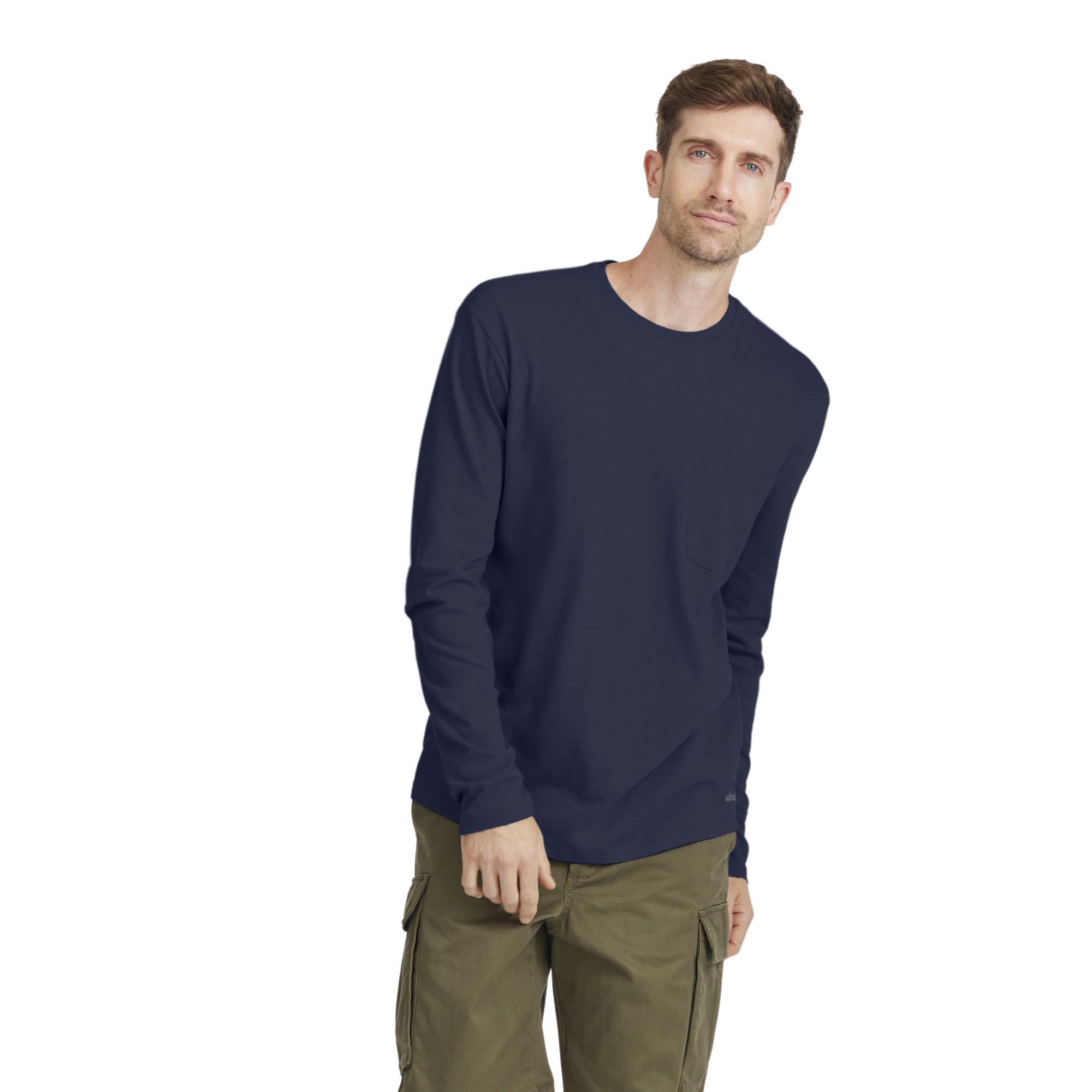 Men's Soft Merino Long Sleeve Tee - Deep Navy