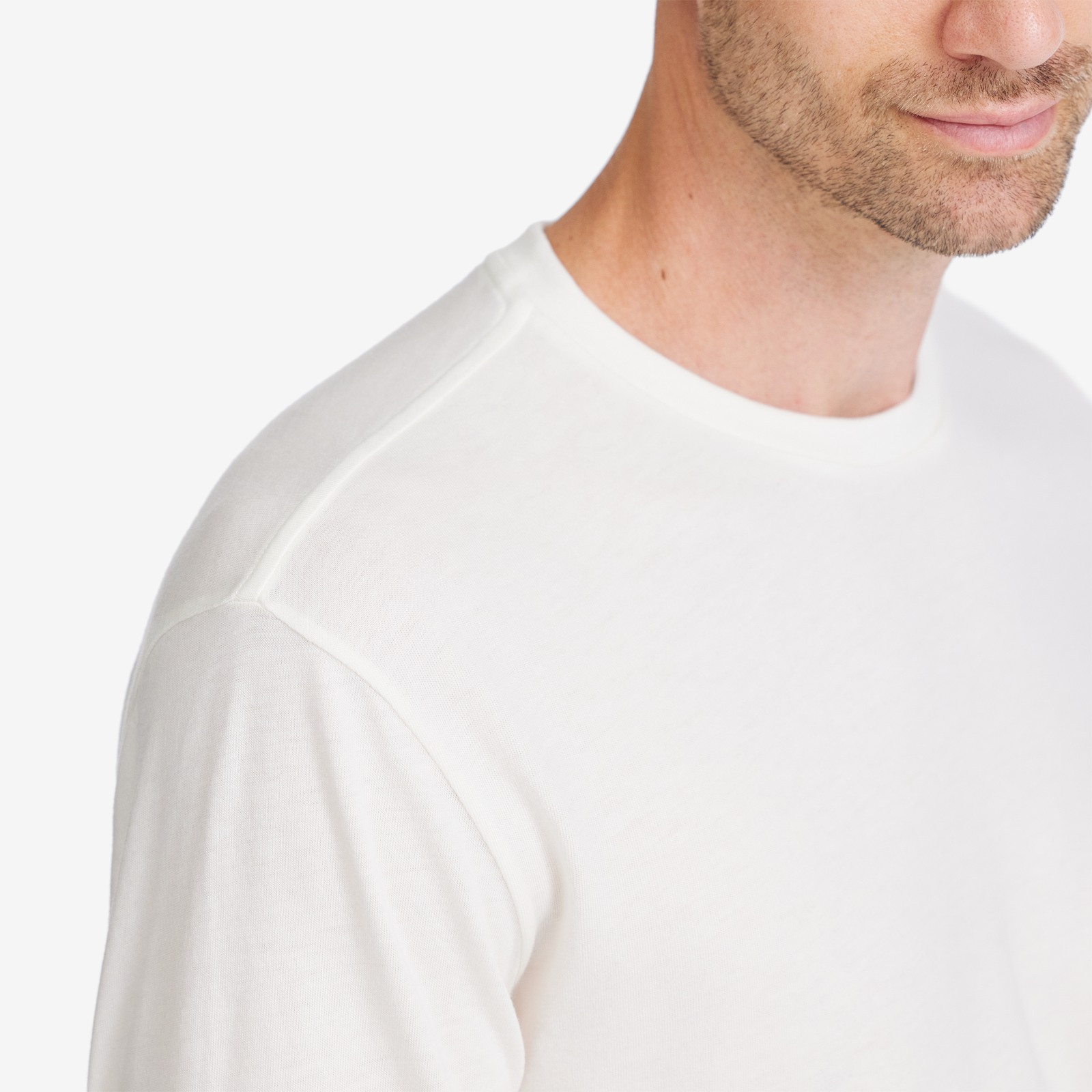 Men's Soft Merino Long Sleeve Tee - Natural White - Image 3
